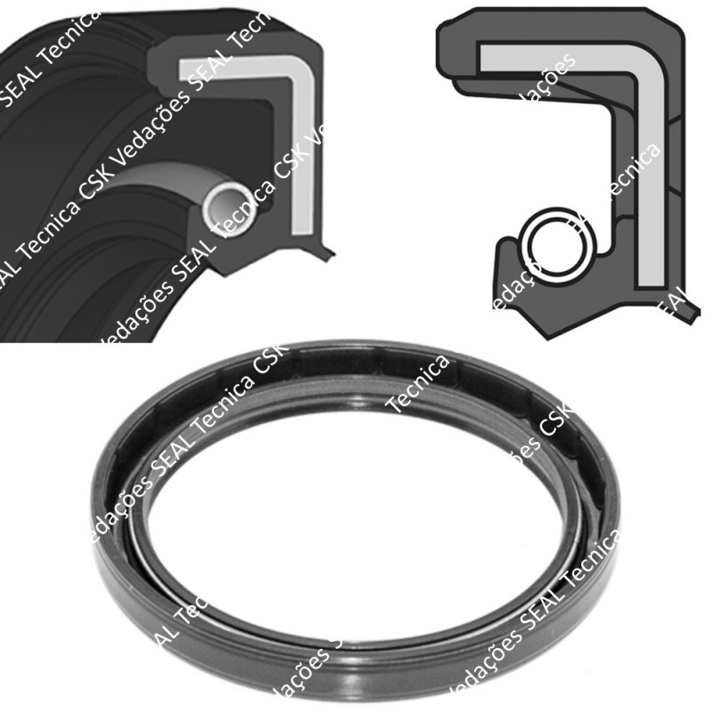 RETENTOR ALTA PRESSÃO BRG BABSL NBR-70SH  70 X 90 X 6