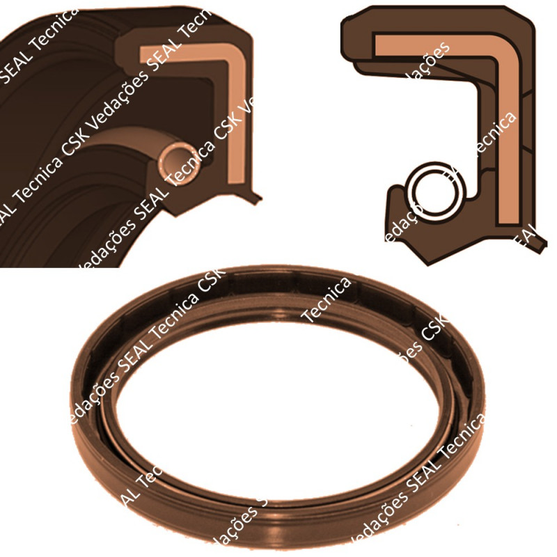 RETENTOR ALTA PRESSÃO TCN NBR-70SH 30 X 52 X 6 PARA BOMBA