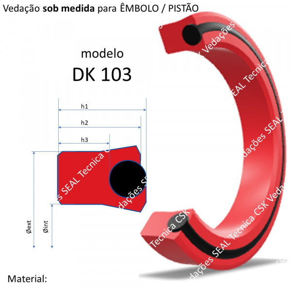 VEDAÇÃO SOB MEDIDA MODELO DK 103